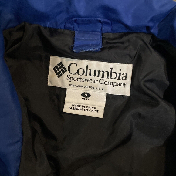 Vintage Columbia Double Whammy Men’s Ski/Snowboard Jacket S in Blue Black Retro! - Picture 10 of 14